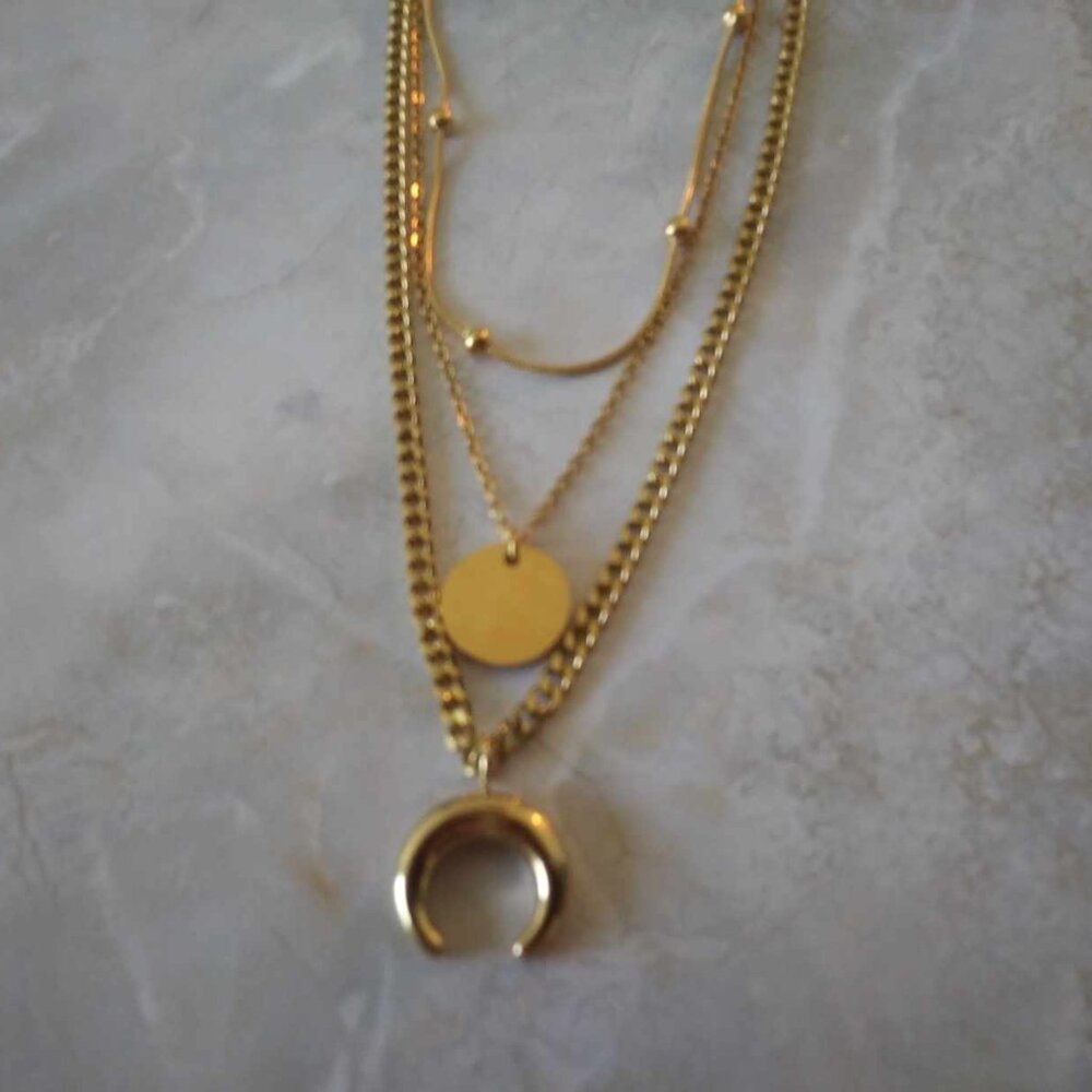 NEW Multi Layered Gold Necklace